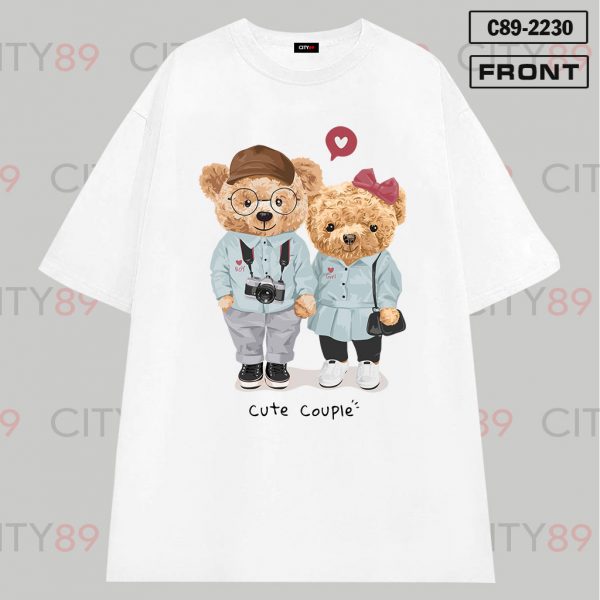 C89-2230 – Áo thun GẤU “Cute couple” siêu đáng yêu