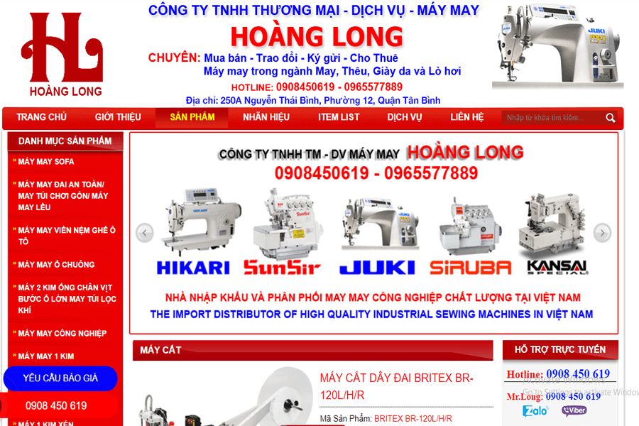 Máy cắt vải công nghiệp TpHCM - Hoàng Long